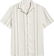 Nordstrom Stripe Linen Camp Shirt