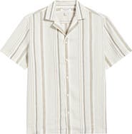 Nordstrom Stripe Linen Camp Shirt