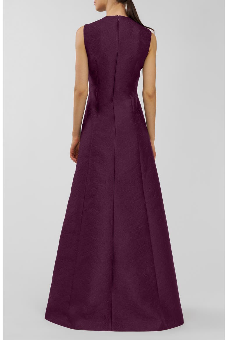 Gabriella Jacquard Gown, Alternate, color, MULBERRY