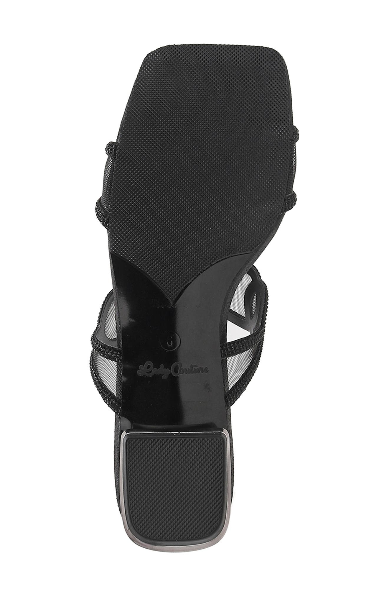 LADY COUTURE Fab Rhinestone Slide Flat, Alternate, color, Black