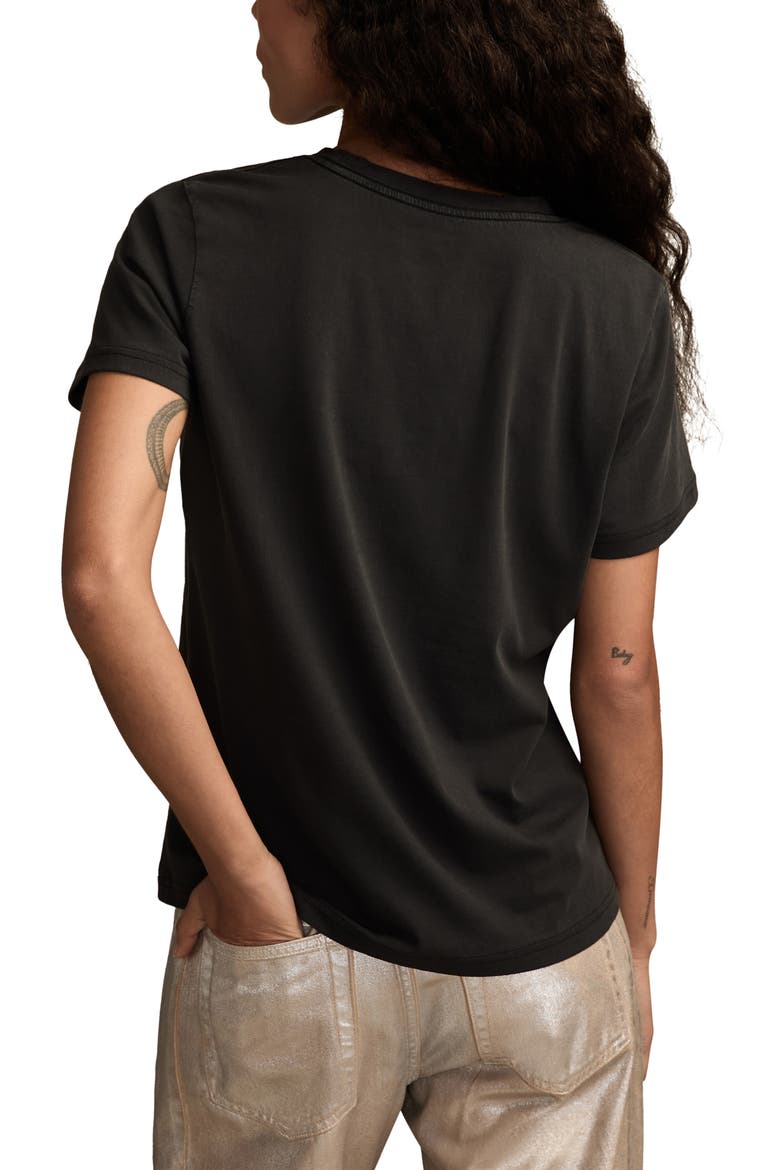 Christmas Martini Embroidered Graphic T-Shirt, Alternate, color, JET BLACK