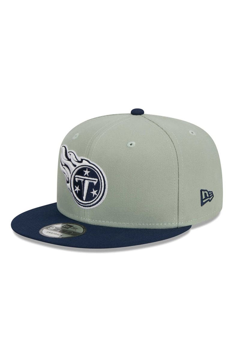 New Era Men's New Era Green/Navy Tennessee Titans 2-Tone Color Pack 9FIFTY Snapback Hat, Main, color, 