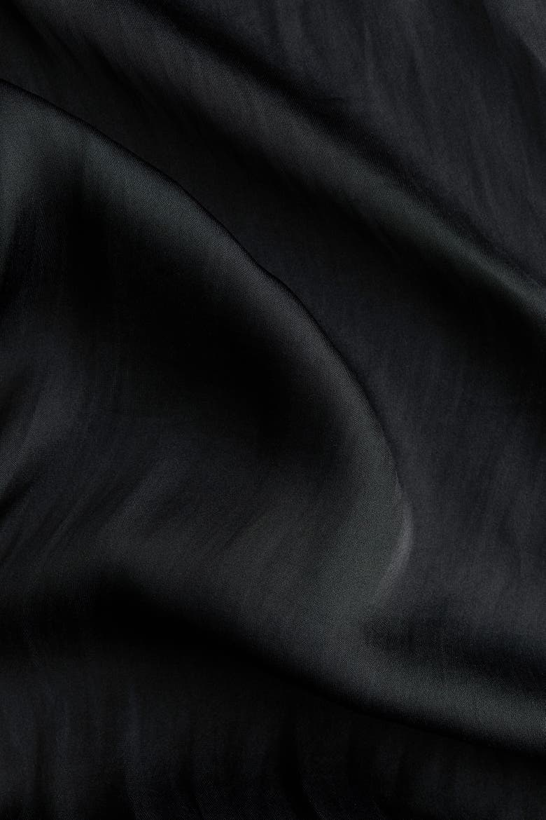 Wrap-detail Satin Trousers, Alternate, color, Black