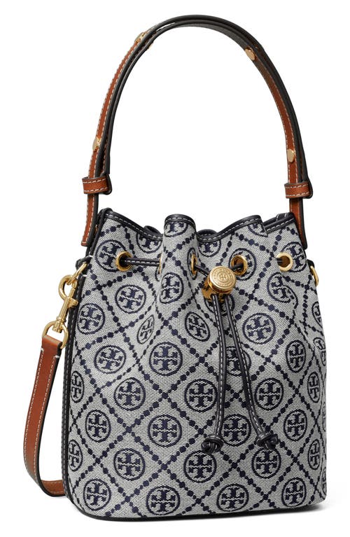 TORY BURCH TORY BURCH T MONOGRAM JACQUARD BUCKET BAG 
