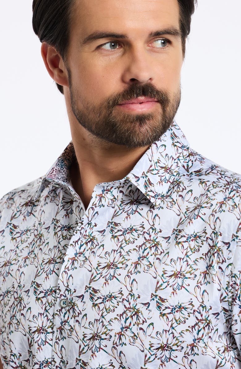 Robert Graham Rocco Short Sleeve Cotton Button-Up Shirt, Alternate, color,