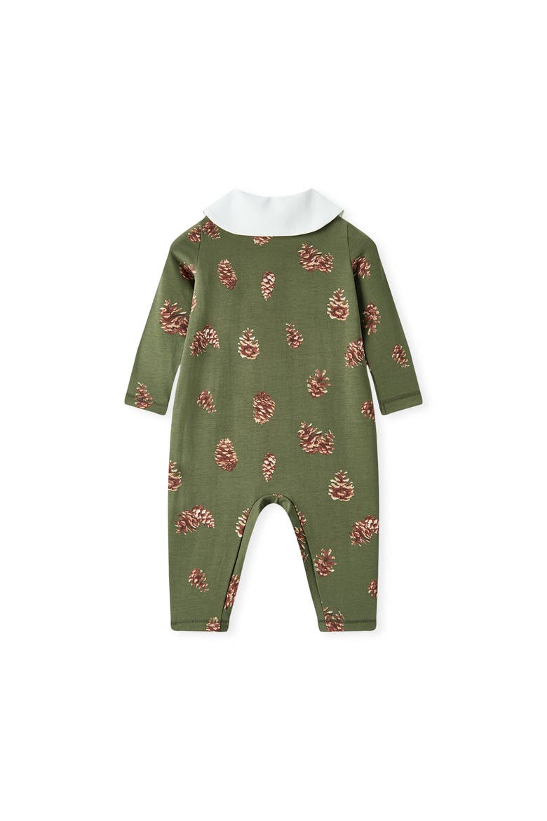 Cotton Stretch Collar Long Sleeve Jumpsuit, Alternate, color, Pinecone