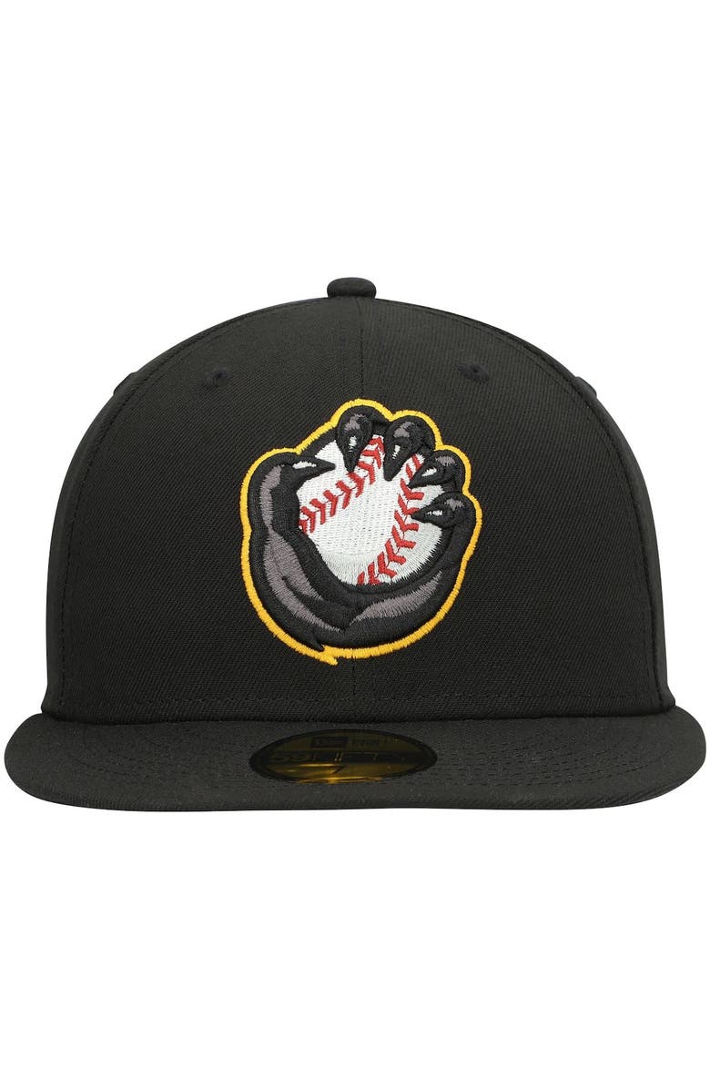 New Era Men's New Era Black Quad Cities River Bandits Authentic Collection Road 59FIFTY Fitted Hat, Alternate, color, Black