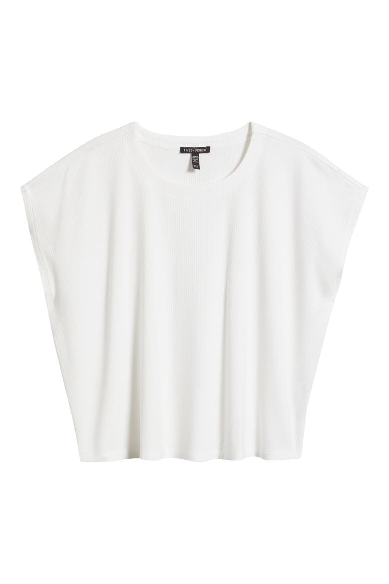 Crewneck Rib Top, Alternate, color, WHITE