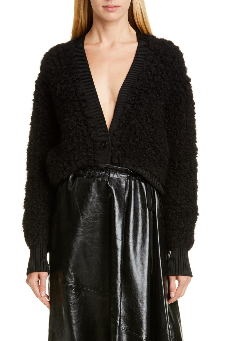Crop Cardigan, Main, color, BLACK