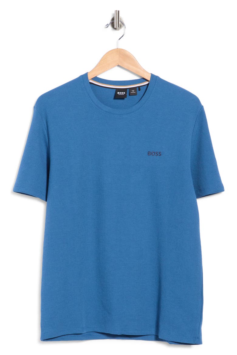 Waffle Stitch T-Shirt, Main, color, OPEN BLUE