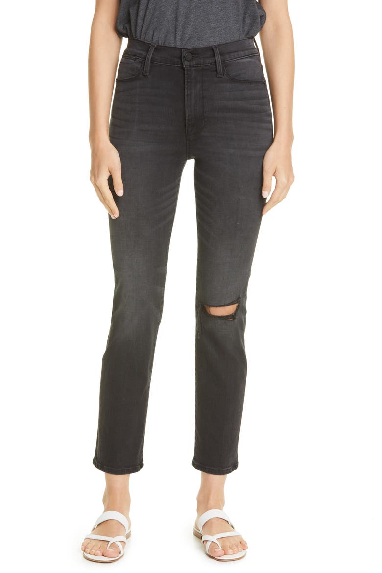 Le High Straight Crop Jeans, Main, color, BILLUPS RIPS