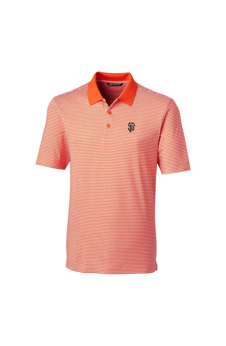 Cutter & Buck Men's Cutter & Buck Orange San Francisco Giants Big & Tall Forge Tonal Stripe Polo, Main, color, 