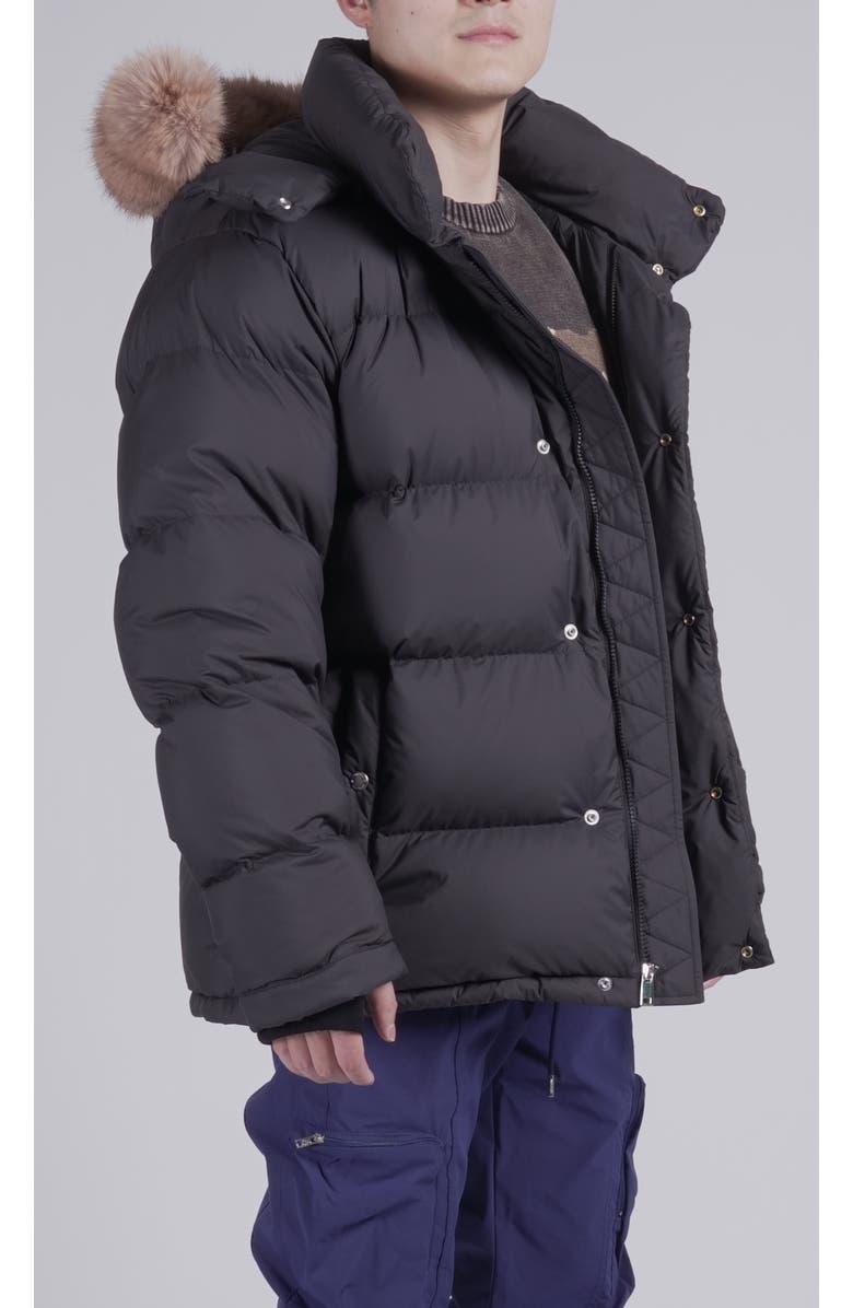 AlphaStyle Minto Mens Detachable Hood Puffer, Alternate, color, Black