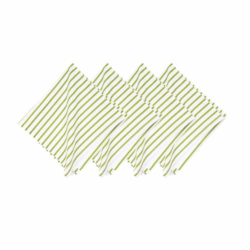 Carol & Frank Wonderland Stripe Napkins Set Of 4 In Green