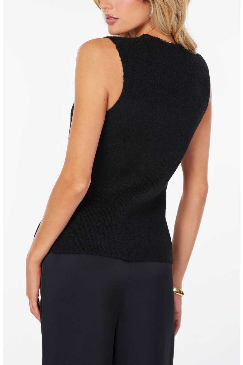 Gelina Sleeveless Sweater, Alternate, color, Black