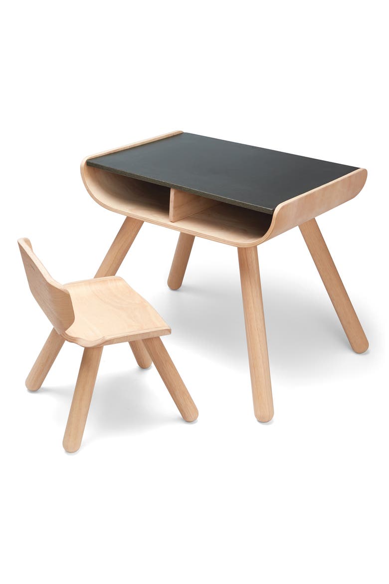 Chalkboard Table & Chair, Alternate, color, BROWN