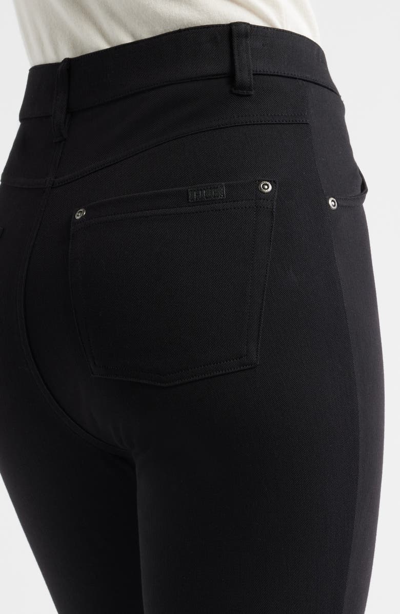 Hue Ultra Ultrasoft High Rise Denim Skimmer Leggings, Alternate, color, Black