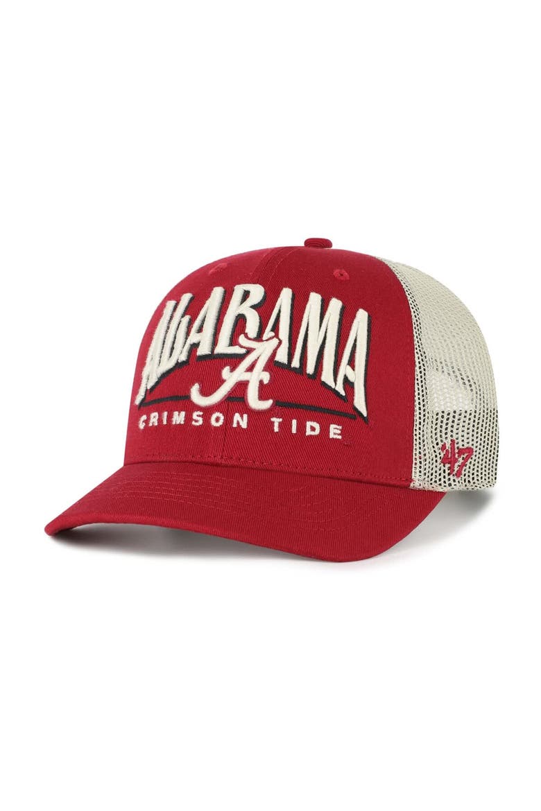 Men's '47 Crimson Alabama Crimson Tide Arid Adjustable Trucker Hat, Main, color, Crimson