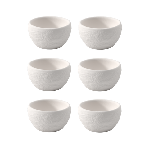 Manufacture Rock Blanc Mi Salt Cellars Set of 6