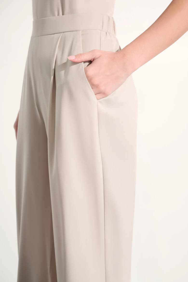Stretch Woven Pull-On Wide Leg Pants, Alternate, color, Moonstone