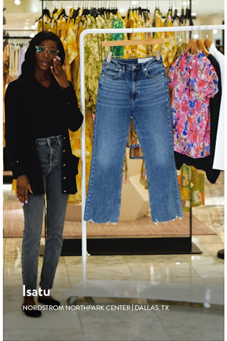 Casey Raw Hem High Waist Ankle Flare Jeans video