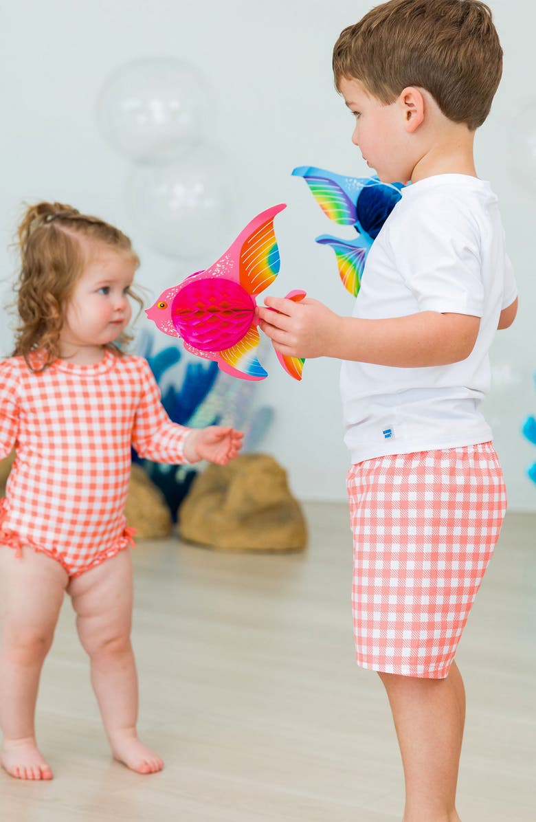 RuggedButts Two-Piece Rashguard Swimsuit, Alternate, color, Orange