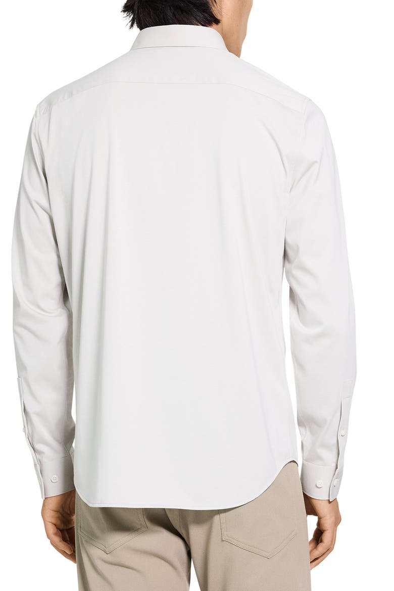 Sylvain ND Structure Knit Button-Up Shirt, Alternate, color, SILVER CLOUD - UQA