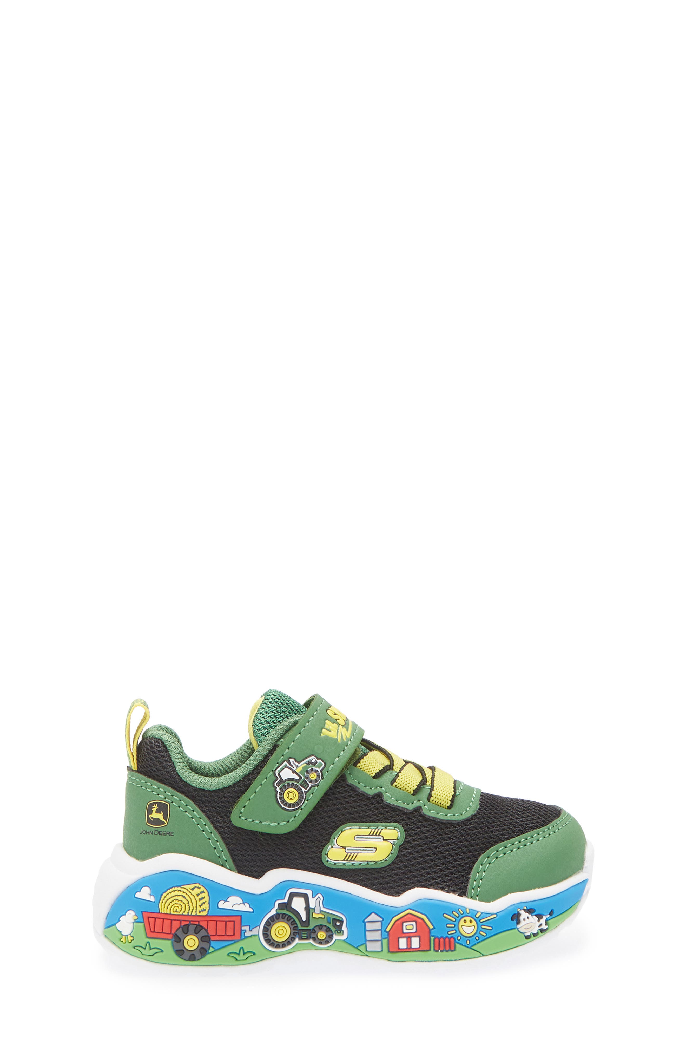 SKECHERS x John Deere Kids' Play Scene Sneaker, Alternate, color, Green/ Black