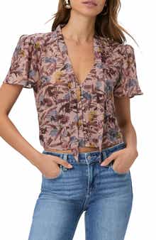 PAIGE Ayla Tie Neck Silk Top