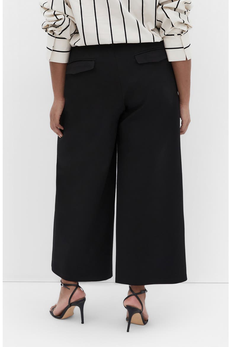 Peyton Wide Leg Ponte Pants, Alternate, color, BLACK