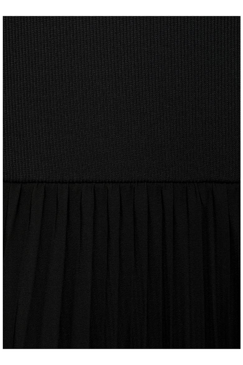 Belted Pleated Sleeveless Midi Dress, Alternate, color, BLACK
