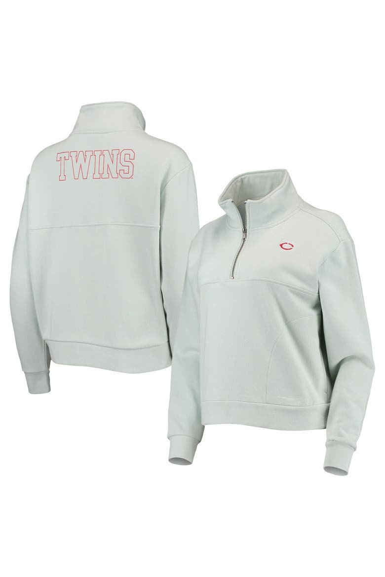 Women's The Wild Collective Light Blue Minnesota Twins Two-Hit Quarter-Zip Pullover Top, Main, color, Light Blue
