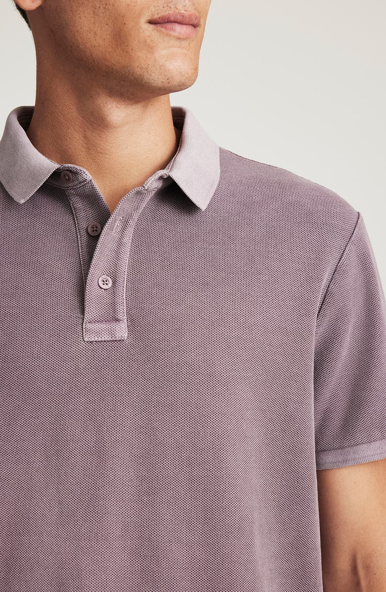 Mavi Jeans Solid Cotton Piqué Polo, Alternate, color, Flint