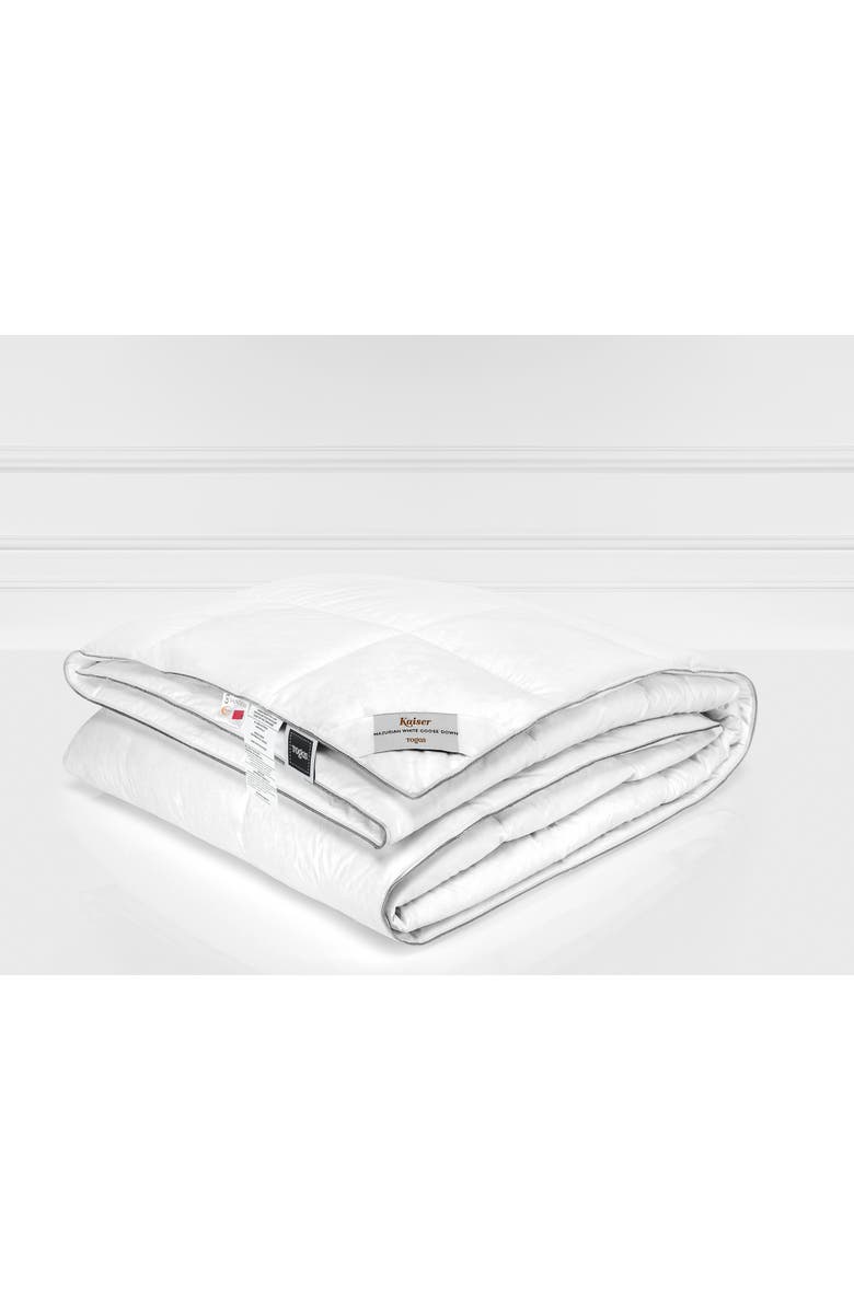 Togas Kaiser Mazurian goose down comforter, Main, color, White