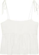 MANGO Cotton Peplum Top