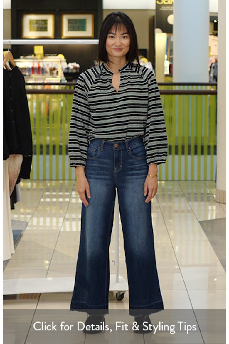 Jacquard Stripe Knit Cotton Top video