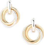 Nordstrom Triple Hoop Frontal Drop Earrings