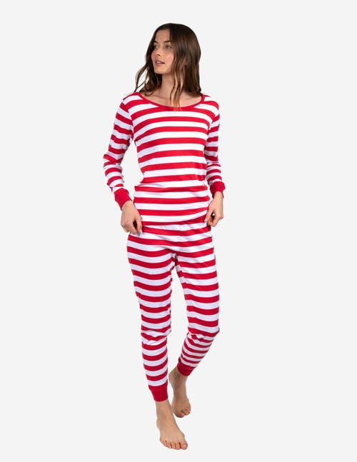 Leveret Cotton Striped Matching Family Holiday Pajamas In Animal Print