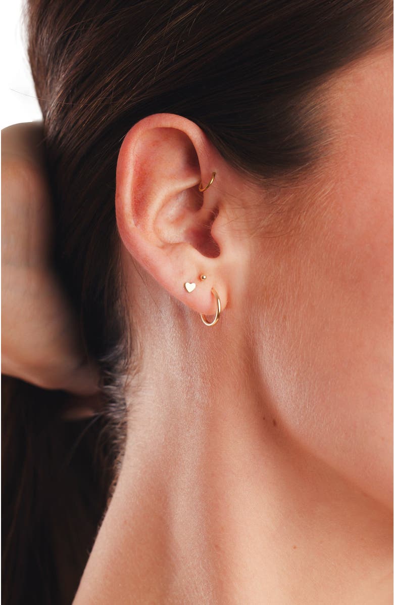 MADE BY MARY 14k Bead Stud Earring, Alternate, color, 14K Solid Gold - Single