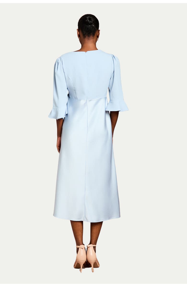 Coast Satin Back Crepe Wrap Dress, Alternate, color, Pale Blue