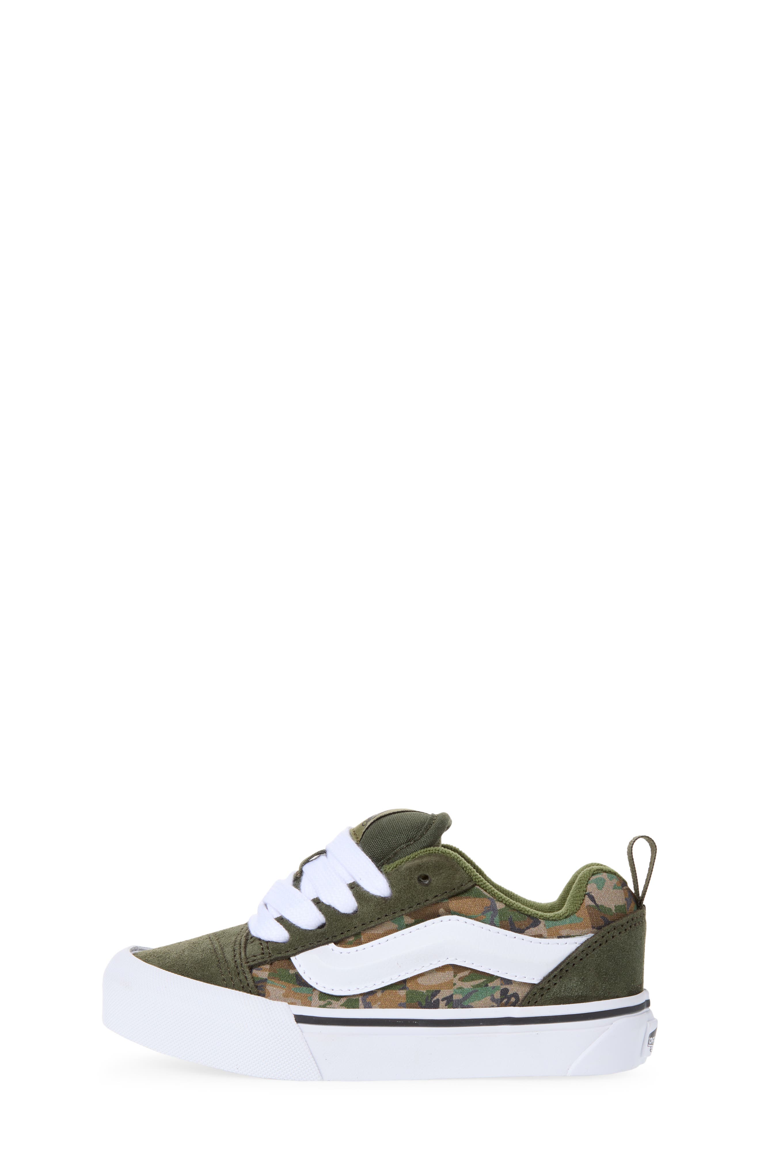 Kids' Knu Skool Sneaker, Alternate, color, CHECK CAMO OBSIDIAN FERN/GREEN