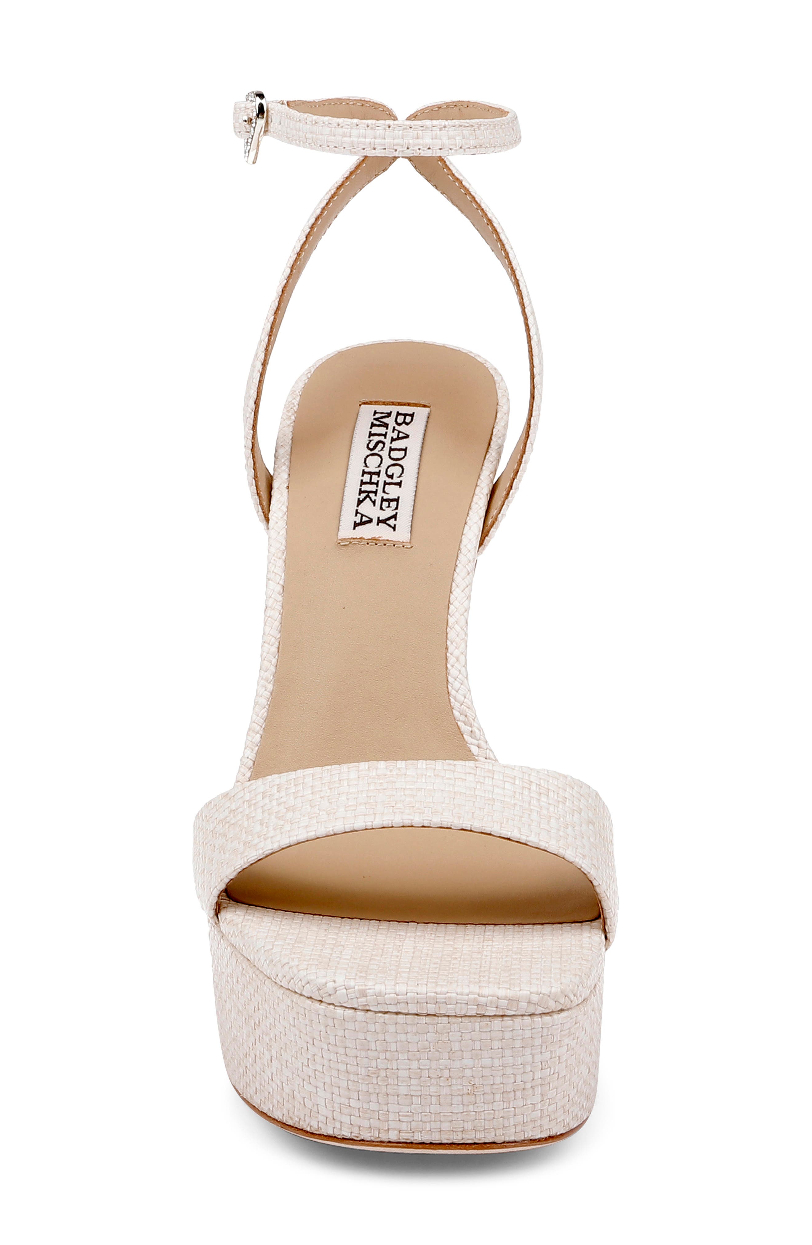 Caia Ankle Strap Platform Sandal, Alternate, color, CHALK
