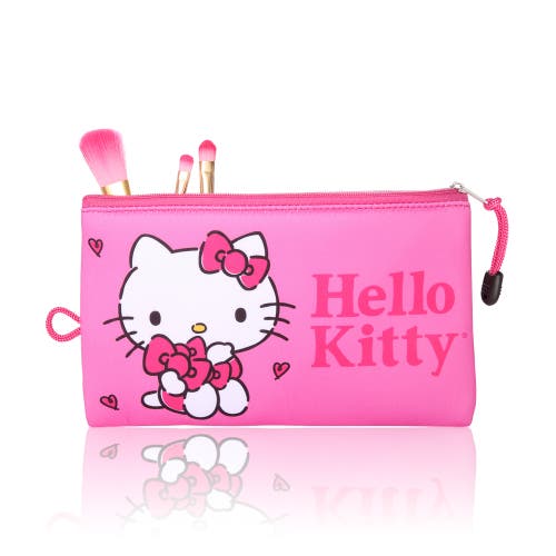 Hello Kitty Pink Neoprene Zip Pouch Makeup Bag For Travel In Pink