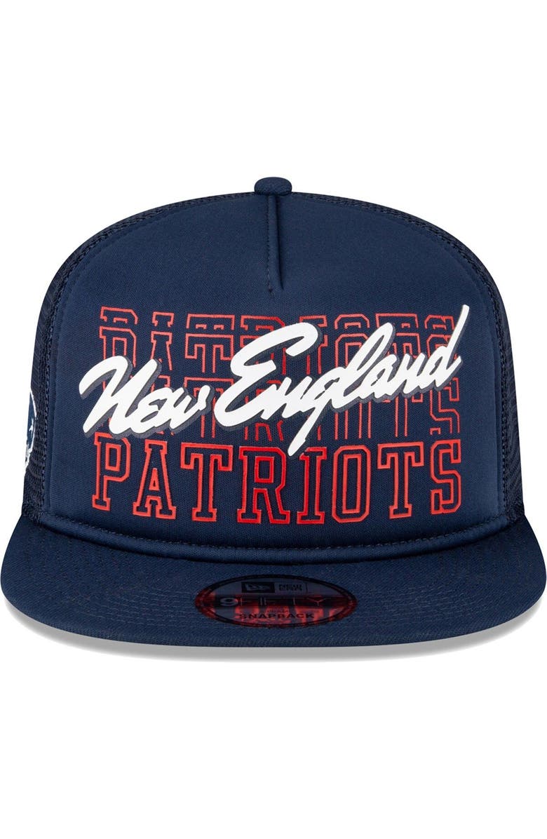 New Era Men's New Era Navy New England Patriots Instant Replay 9FIFTY Snapback Hat, Alternate, color,