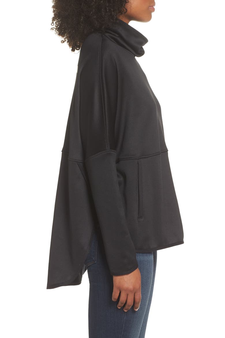 Cozy Slacker Poncho Top, Alternate, color, TNF BLACK