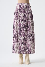 Mizalle Ellipse Pattern Satin Skirt