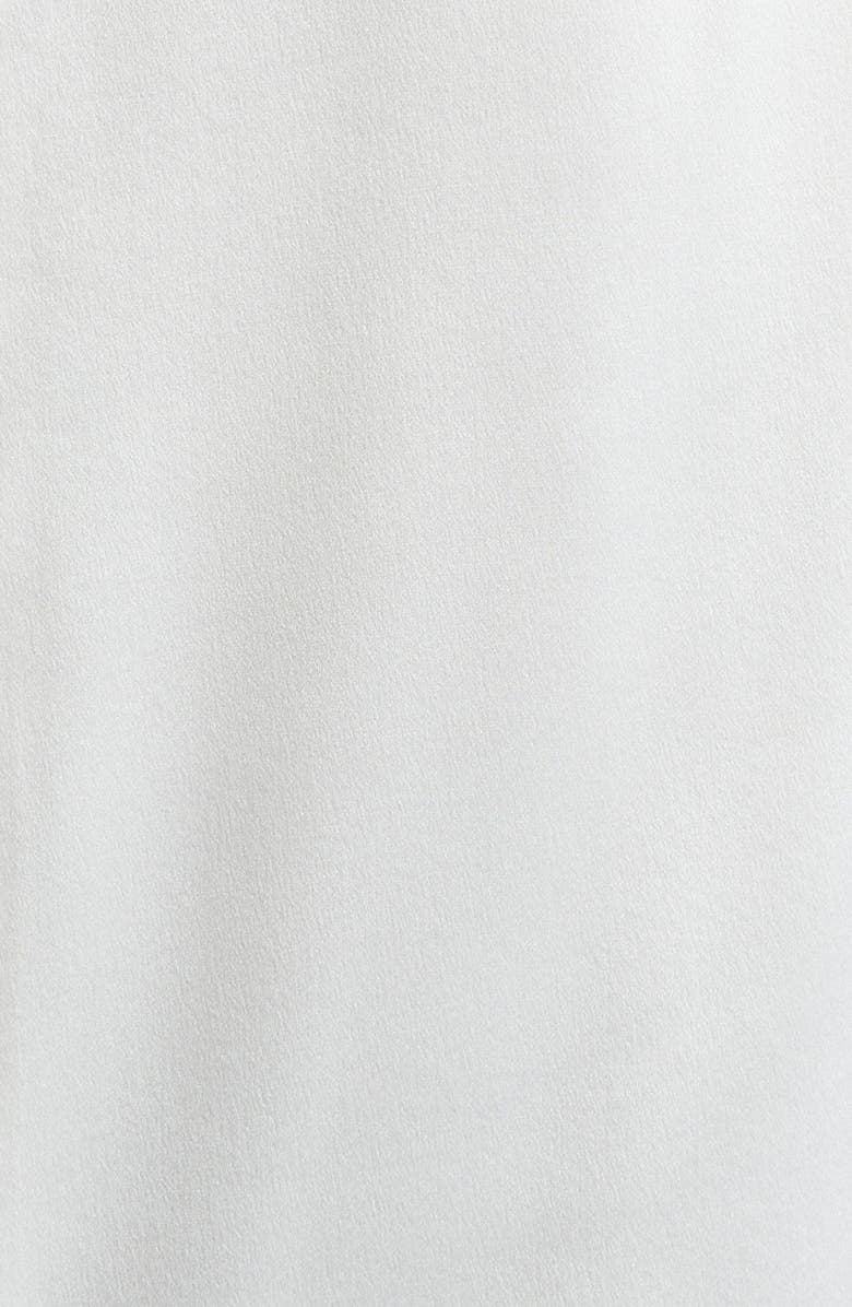 Max Mara Pania Bow Sleeve Contrast Trim Silk Top, Alternate, color, White