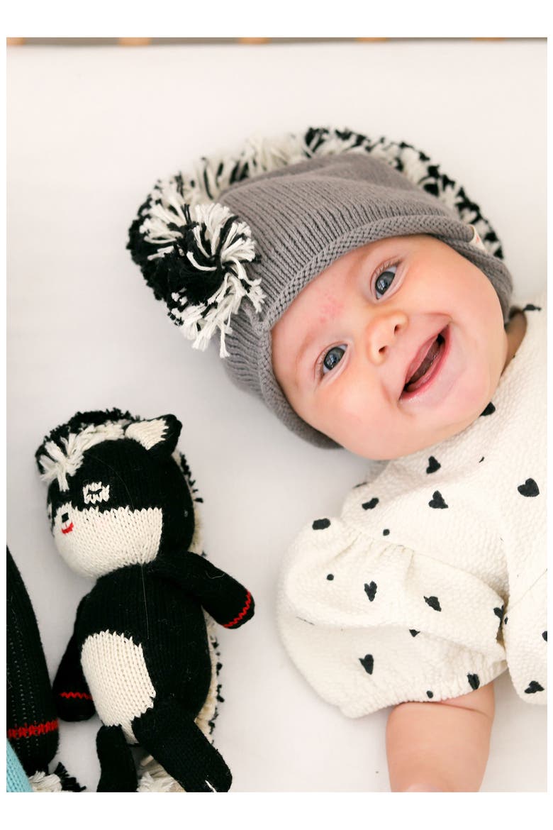 Baby Skunk Stuffed Animal, Alternate, color, BLACK