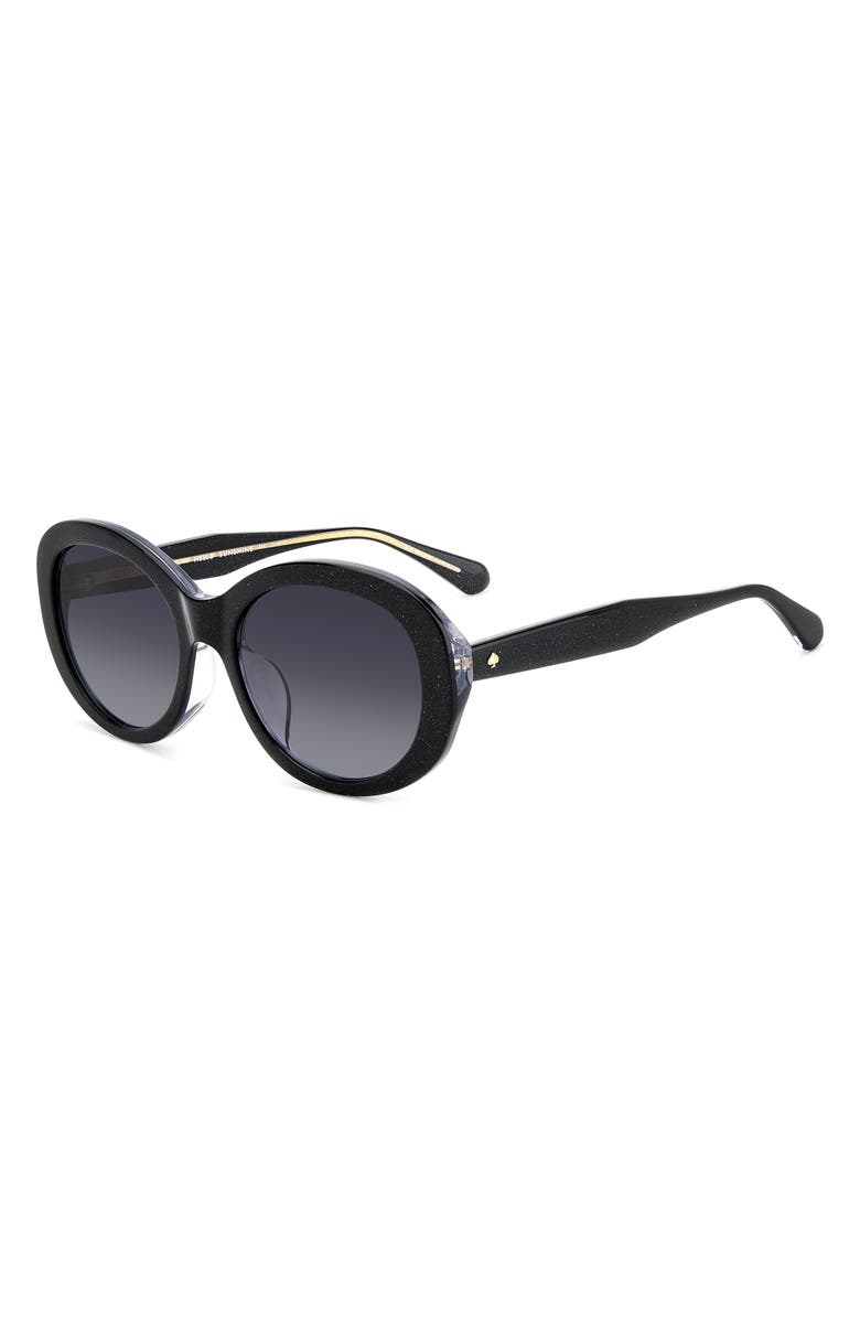 Kate Spade New York avah 56mm gradient round sunglasses, Alternate, color, Black/ Grey Shaded