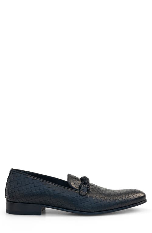Mezlan Snake Embossed Rope Loafer